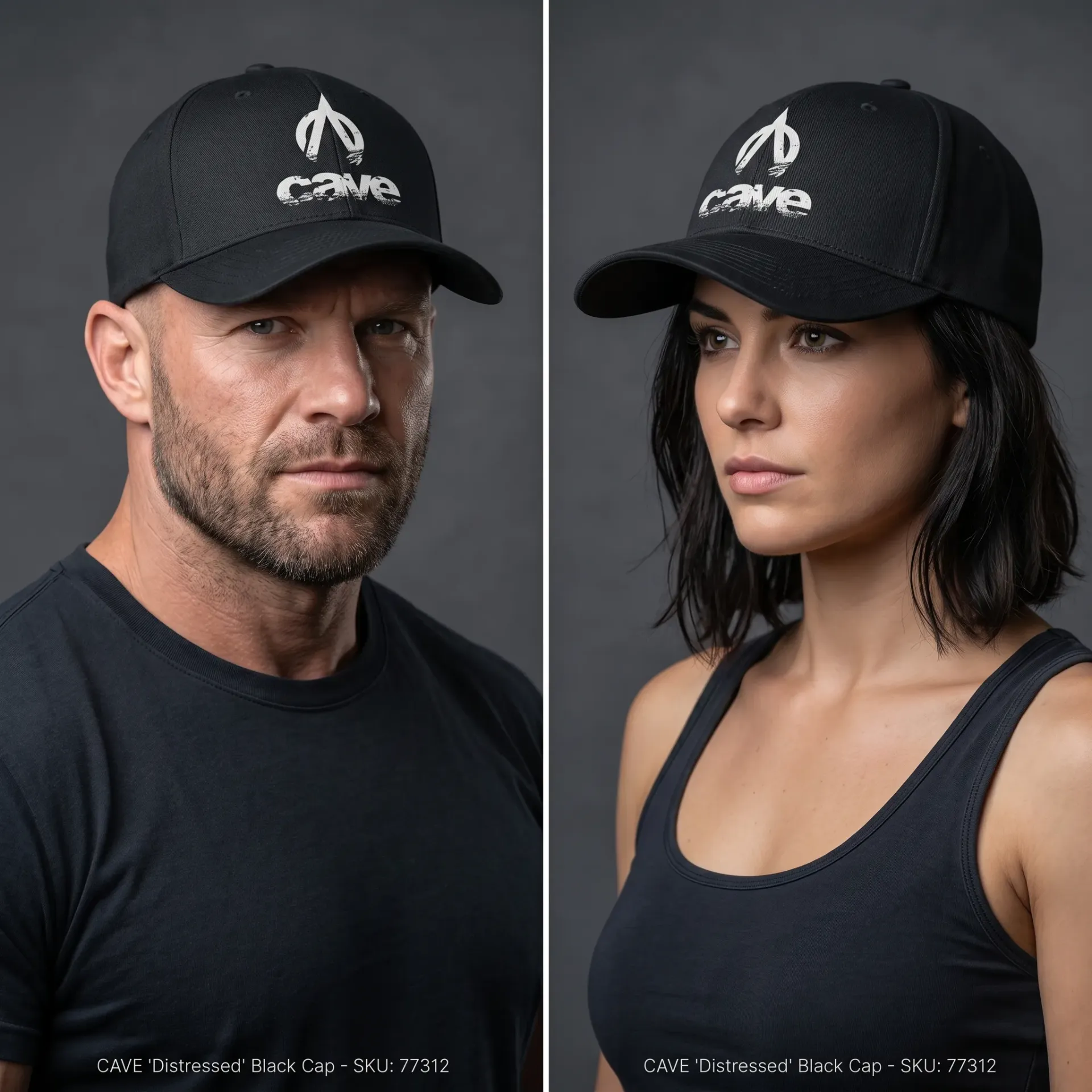 CAVE 1 Colour Cap Curved Basic (Schwarz)