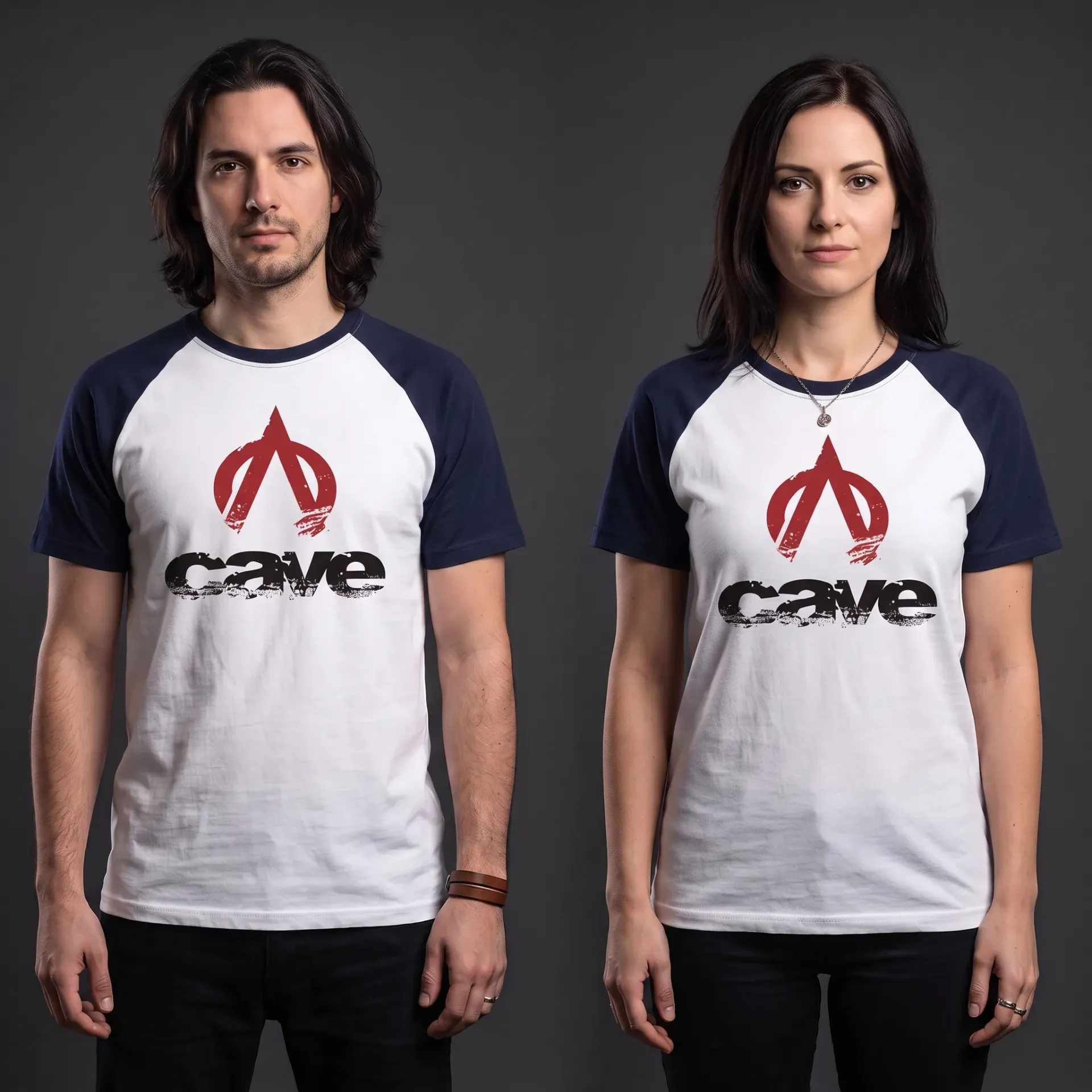 Baseball-T FAIR WEAR (Weiß / Dunkelblau, S)